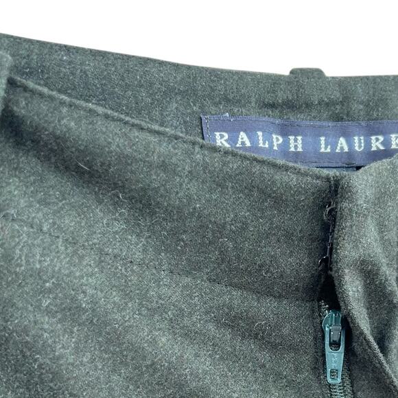 Ralph Lauren Black Label‎ Vintage Trouser Pants Wool Olive Green Size 4 - Picture 3 of 11